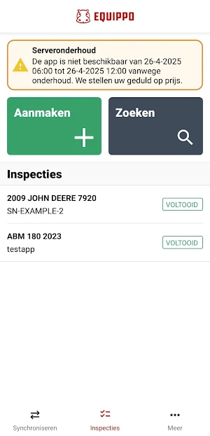 Equippo Inspections App Screenshot 1