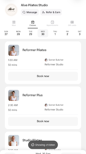 Alive Pilates Studio Screenshot 2