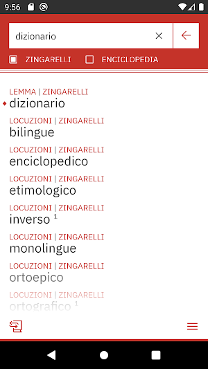Dizionari ZANICHELLI Screenshot 3
