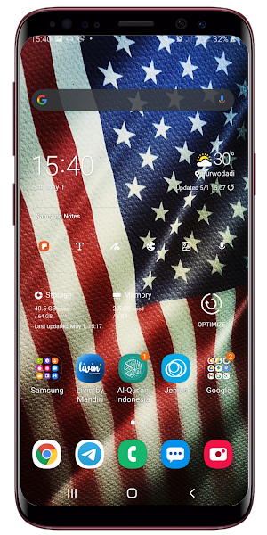 American Flag Waving Live Wallpaper Screenshot 2