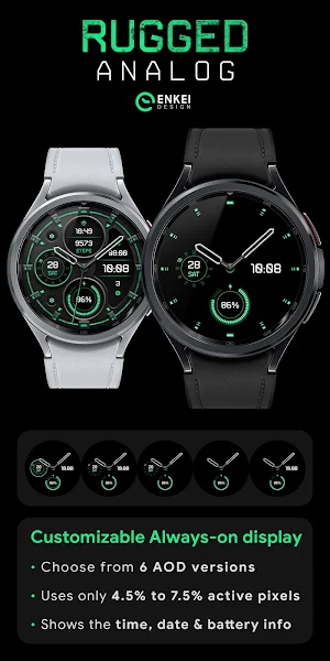 Rugged Analog - watch face Screenshot 2