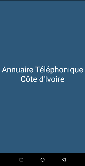 Annuaire téléphonique CI Screenshot 0