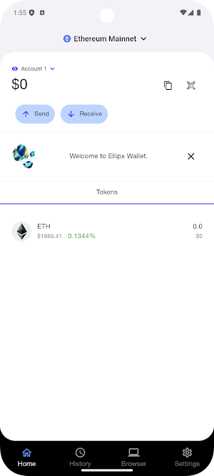 EllipX Wallet Screenshot 1