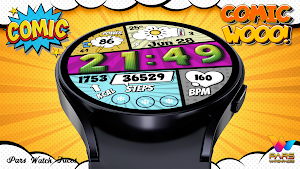 Comic Wooo Digital Watch Face Screenshot 3