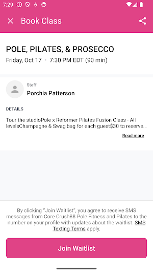 CoreCrush88 Pole & Pilates Screenshot 2