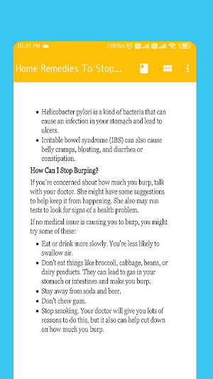 Home Remedies To Stop Excessive Burping (Belching) Screenshot 3