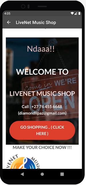 LiveNet Music Shop Screenshot 1