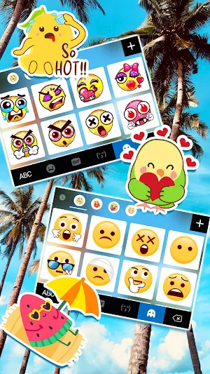 Sunglass Holiday Keyboard Background Screenshot 3