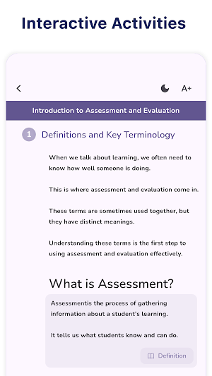Assessment and Evaluation Screenshot 2
