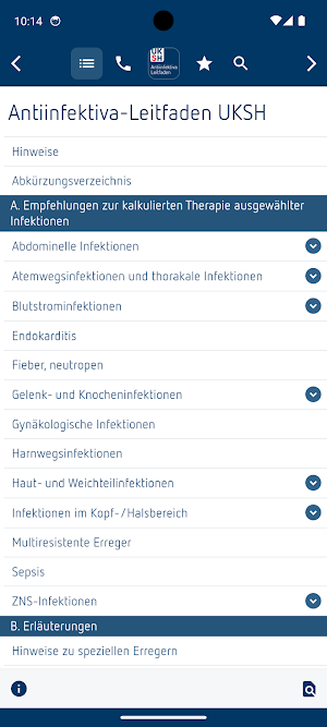 Antiinfektiva-Leitfaden UKSH Screenshot 0
