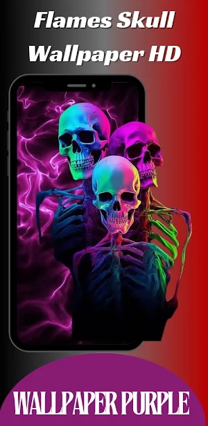 Flames Skull Wallpaper HD Screenshot 2