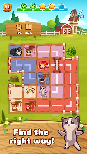 Happy Cats Farm: Banana Puzzle Screenshot 2