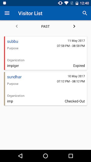 Impiger Visitor Mgmt Screenshot 2