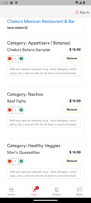 Cheko's Mexican Restaurant Screenshot 3