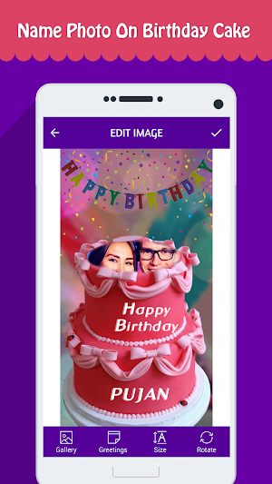 Name Photo on Birthday Cake Screenshot 0