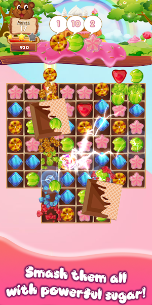 Sweet Sugar Match 3 Puzzle Screenshot 1