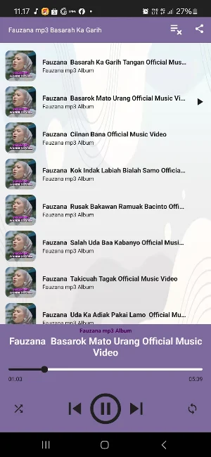 Fauzana mp3 Basarah Ka Garih Screenshot 3