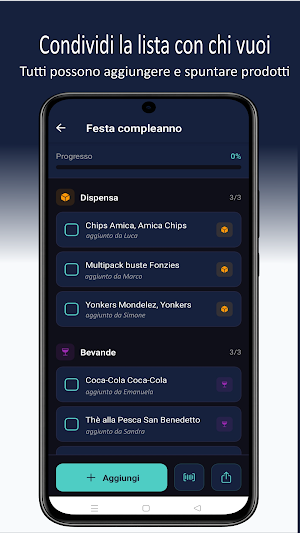 Spunta - Shared Shopping List Screenshot 1
