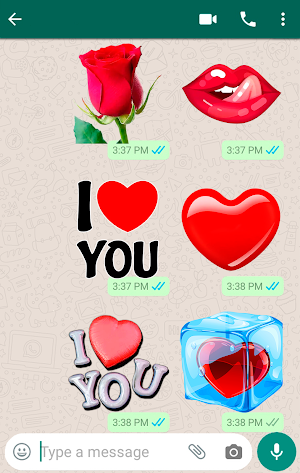 Romantic Stickers for WhatsApp Screenshot 0