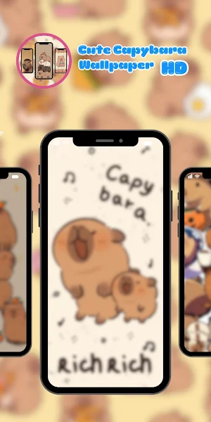 Cute Capybara Wallpaper HD Screenshot 2