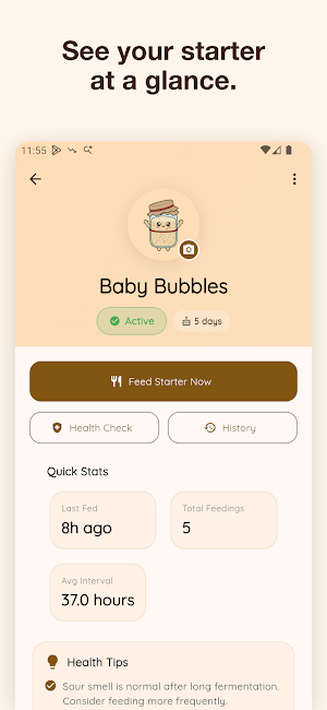 Sourdough Starter Tracker Screenshot 1
