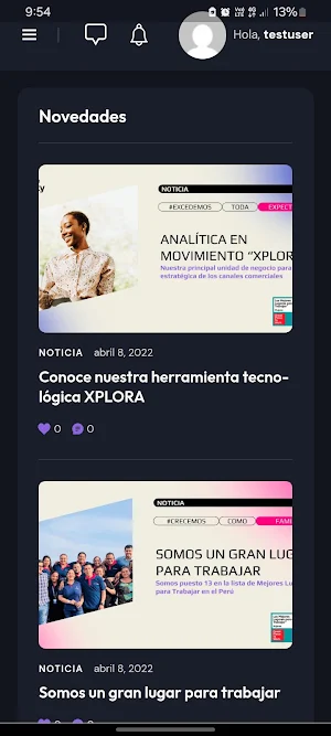Grupo Lucky Intranet Screenshot 3
