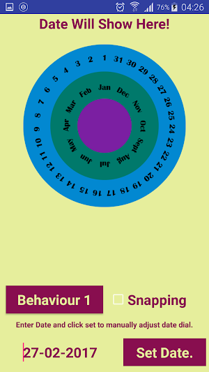 HGDateTimeDialer Demo Screenshot 1