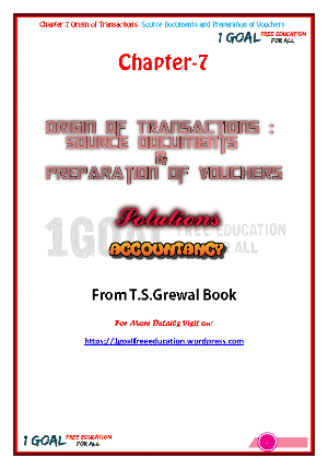 Account Class-11 Solutions (TS Grewal) Screenshot 1