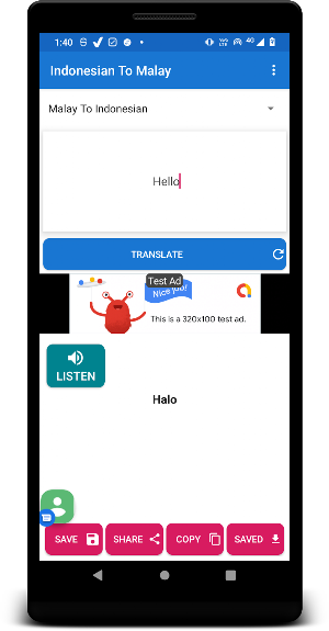 Indonesian To Malay Translator Screenshot 3