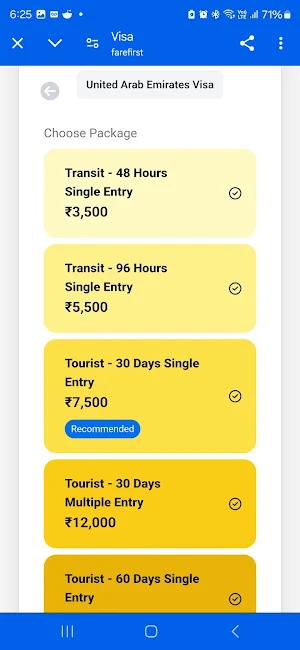 FareFirst Visas Screenshot 3