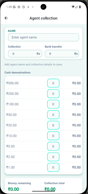Cash Transactions App Screenshot 1