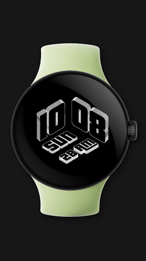 3D Time Watch Face Screenshot 3