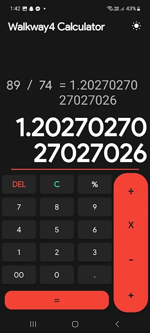 Walkway4 calculator Screenshot 0