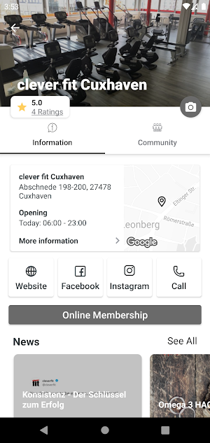 clever fit Cuxhaven Screenshot 2