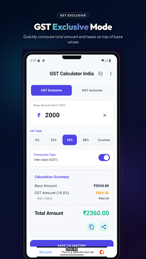 GST Calculator India Screenshot 1