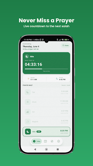 Prayer Times: Salah,Azan,Qibla Screenshot 0