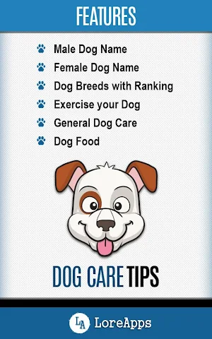 Dog Care Tips: Dog Names & Breeds Screenshot 0