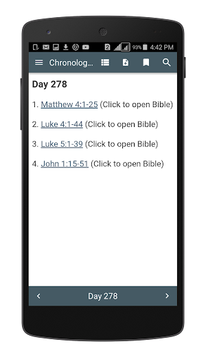 Chronological Bible Reading Plan Screenshot 1