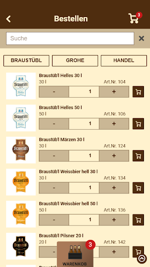 Braustüb´l Bestellapp Screenshot 1