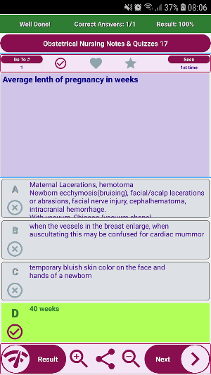 Obstetrical nursing Exam Revie Screenshot 2
