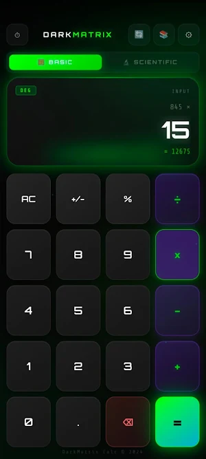 DarkMatrix Calc Screenshot 0