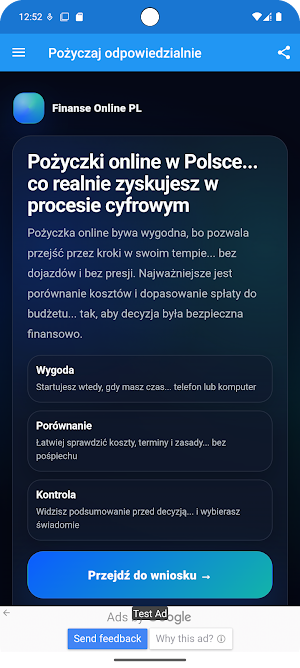 Kredyty Online Polska Screenshot 1