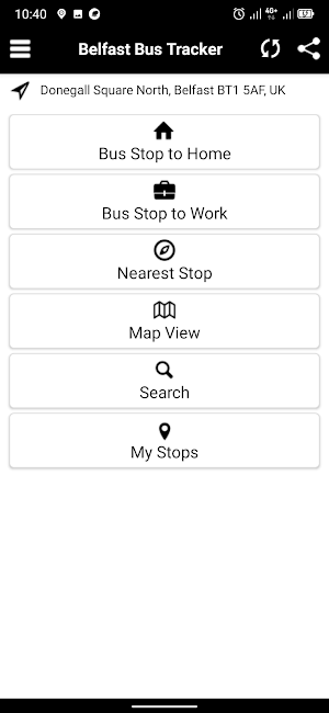 Belfast Bus Tracker Screenshot 0