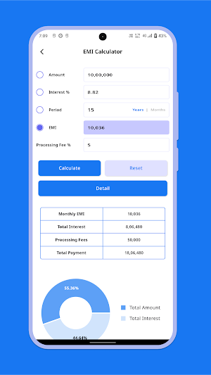 Loan Fast EMI Calculator Screenshot 1