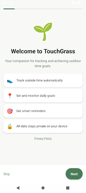 TouchGrass: Outdoor Tracker Screenshot 0