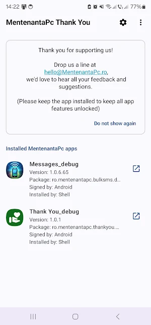 MentenantaPc Thank You Screenshot 0