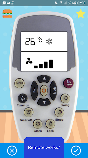 Remote Control For Whirlpool Air Conditioner Screenshot 0