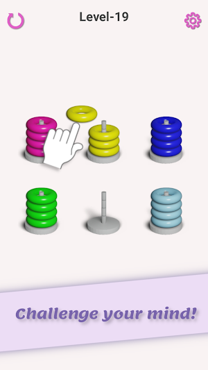 Hoop Stack Color Sorting game! Screenshot 3