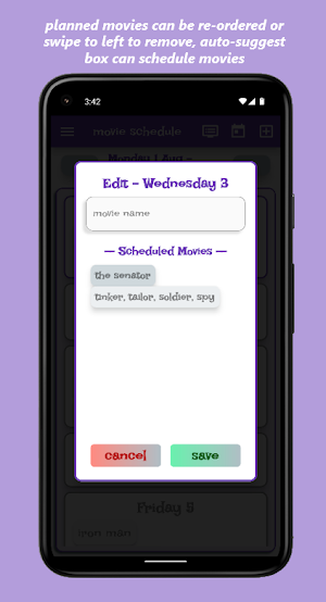 Movie Scheduler Screenshot 2