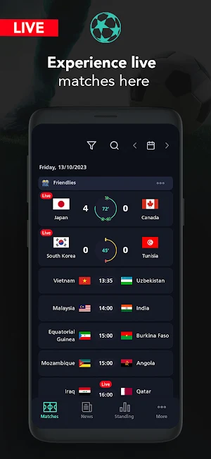 Kick Master - Live Scores Screenshot 3